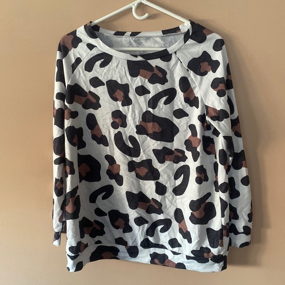 Amazon leopard print sweatshirt - Picture 1 of 4